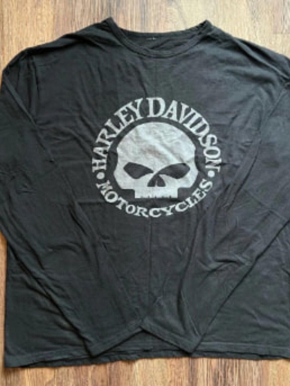 HARLEY-DAVIDSON Men's Skull Black Long Sleeve Tee Size XL